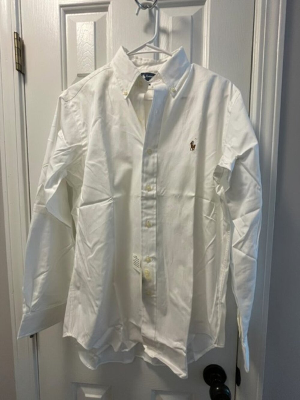 Ralph Lauren White Classic Fit Button Down Shirt New w Tags Size 15 32/33